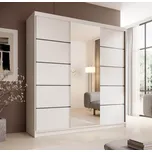 Šatní skříň s posuvnými dveřmi Sonic - 200 cm Barva: Bílá