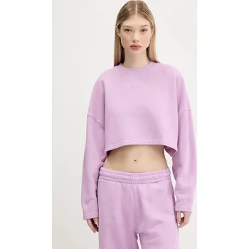 Dámská mikina Bavlněná mikina Hugo Blue Derissa_B dámská, fialová barva, hladká, 50545035 40X, vel. M