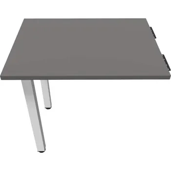 Psací stůl Přídavná stolová deska, obdélník, barva tmavě šedá, š x h: 800 x 600 mm, podnoží sloupové hranaté lesklé