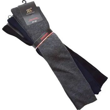 Pánské ponožky RS klasické pánské zdravotní nadměrné jednobarevné ponodkolenky mix 47-50