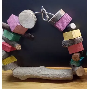 Krmivo pro ptáka Brusná houpačka L nerez (Houpačka pro střední a větší druhy papoušky)