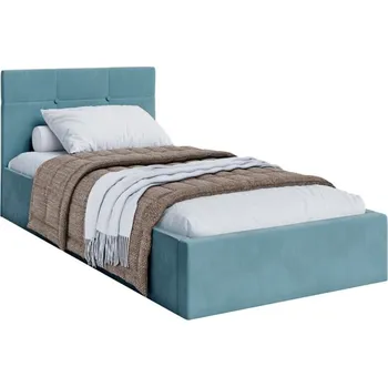 Postel Čalouněná postel 90x200 cm VEGAS VELUR TYRKYSOVÁ