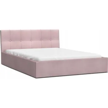Postel Čalouněná postel 120x200 cm VEGAS VELUR RŮŽOVÁ