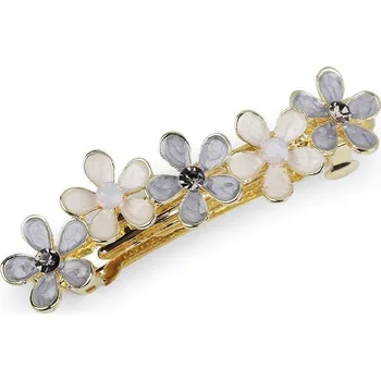 Francouzská spona do vlasů motýl, květ Varianta: 2 modrá světlá květ, Balení: 1 ks