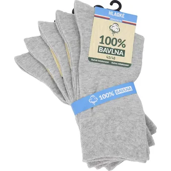 Pánské ponožky 100% bavlna klasické unisex 100% bavlněné hladké jednobarevné ponožky mix22 43-46