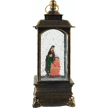 Vánoční dekorace PROHOME - Lucerna hrající vánoční 8x21cm Betlém