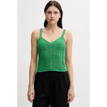 Bavlněný top United Colors of Benetton 101TDH01B zelená 77X, vel. M