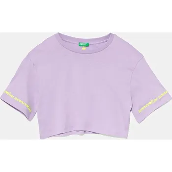 Dětské bavlněné tričko United Colors of Benetton fialová barva, 3096C10PC 3096C10PC.G.Seasonal 04X, vel. 150