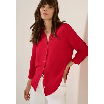 Dámská halenka Tunika Cecil 345520 ze směsi lnu červená Velikost: L