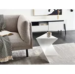 Boční stolek bílý plastový trojúhelníkový geometrický tvar odkládací stolek akcentní kus Beliani