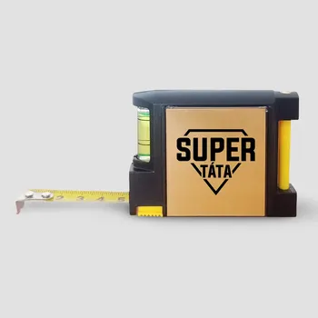 Žertovný předmět Super táta - svinovací metr s gravírováním