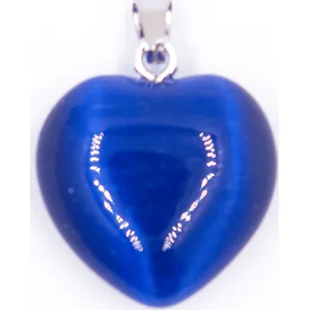 Přívěsek Milujeme Kameny Ulexit - srdce - tromlovaný kámen - přívěsek - modrý 508231