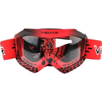 Motocyklové brýle Dětské motocyklové brýle 16 x 8,5 cm Čiré PC sklo s UV ochranou Ohebné brýle na motorku pro děti TPEE materiál Bezpečné nošení červená