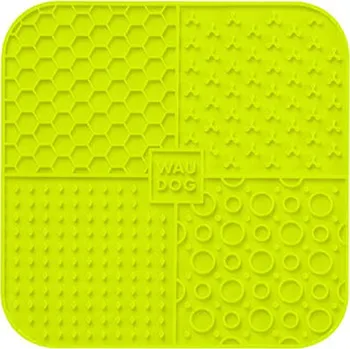 Miska pro psa WAU DOG Silikonová lízací podložka pro kočku nebo psa žlutá