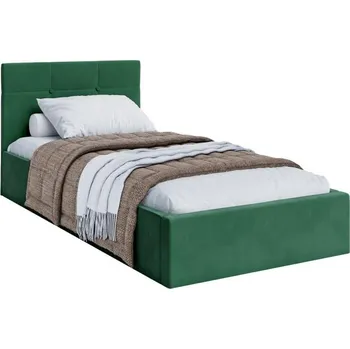 Postel Čalouněná postel 90x200 cm VEGAS VELUR TMAVĚ ZELENÁ