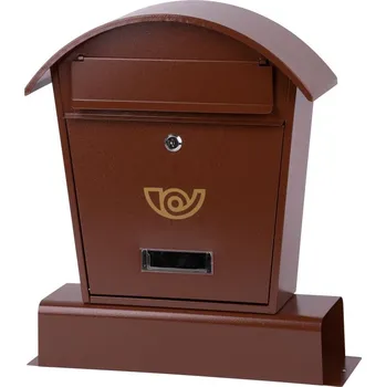 Poštovní schránka STREND PRO Poštovní schránka LAMBERT A, s troubou na noviny, hnědá
