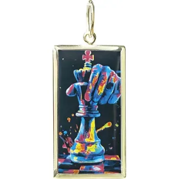 Přívěsek Aljančič Miniartion Šachy žluté zlato