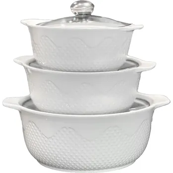 PROHOME - Mísa 3ks s pokličkou KC57692