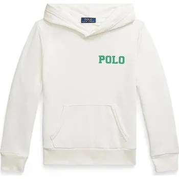 Pánská mikina Mikina Polo Ralph Lauren bílá barva, s kapucí, 323977424001 00X, vel. 136-138