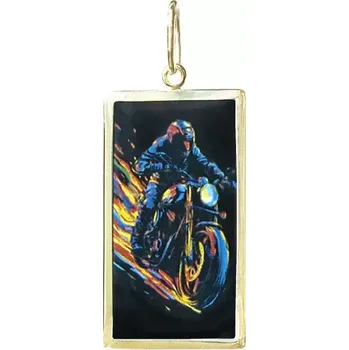 Přívěsek Aljančič Miniartion Motorkář žluté zlato