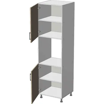 Kuchyňská skříňka dolní potravinová skříň na vestavnou troubu š.60, v.214, Modena HL602143, grafit/šedá činčila