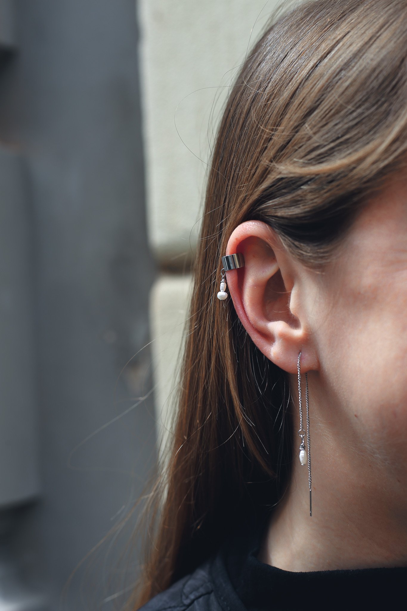 Náušnice Ear Cuff Perly
