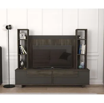 Televizní stolek HELENA vysoký TV stolek, cura/antracit