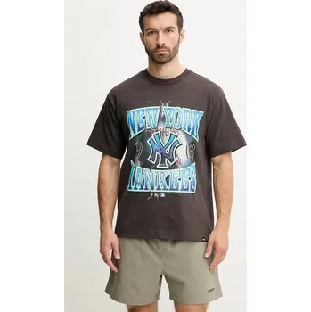Pánské tričko Bavlněné tričko 47 brand MLB New York Yankees BB017TMKBRU643626C9 šedá 90X, vel. XL