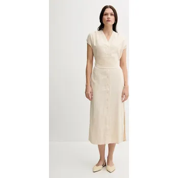 Dámské šaty Lněné šaty Pedro del Hierro 3819821 béžová 01X, vel. XS