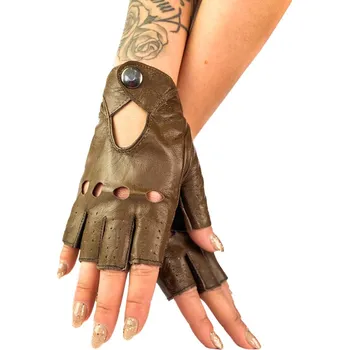 Jezdecké rukavice Jezdecké rukavice v hnědé barvě, VELIKOST M ( 7 )