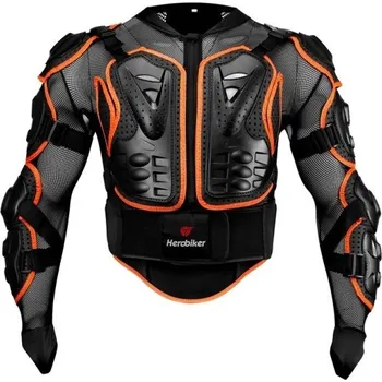 Motodoplněk Unisex motocyklová bunda s celotělovou ochranou Chránič zad hrudníku loktů ramen Enduro Motokros Racing Síťovina Lycra Plast Bederní pás oranžová L