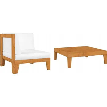 Zahradní sestava Zahradní nábytek z masivu VidaXL, bílý, 1 díl