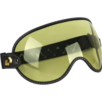 Motocyklové brýle Motocyklové ochranné brýle pro otevřenou helmu Retro styl Nastavitelný pásek Brýle na motorku žlutá