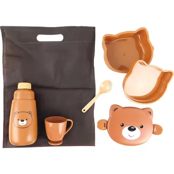 Svačinový box PROHOME - Box svačinový, láhev a kelímek Medvídek