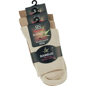 Dámské ponožky RS zkrácené unisex bambusové jednobarevné ponožky s jemným svěrem mix 35-38
