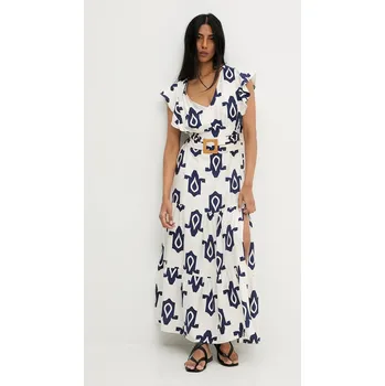 Dámské šaty Šaty Answear.LAB tmavomodrá barva, maxi 1043.hak 59X, vel. XL