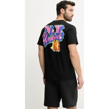 Bavlněné tričko 47 brand MLB New York Yankees BB017TMMADL658109JK černá 99X, vel. S