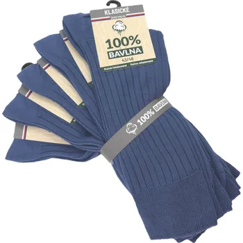 Dámské ponožky 100% bavlna klasické dámské 100% bavlněné jednobarevné žebrované ponožky mix11 35-38