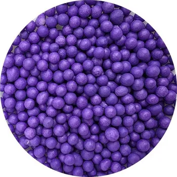 Jedlá dekorace na dort Cukrovo-rýžové perly fialové perleťové 77mm 80g - I LOVE CAKES