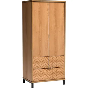 Šatní skříň FONTI | šatní skříň F-1 + kovové nohy 12 cm | 86,5 cm | dub karamel