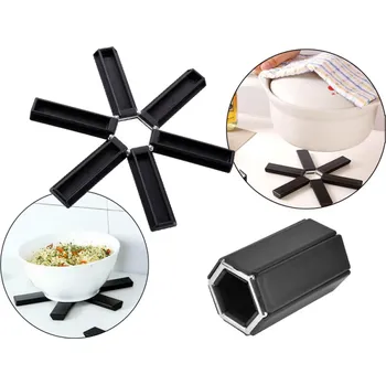 Interex design Skládací podložka pod horké nádobí / Černá