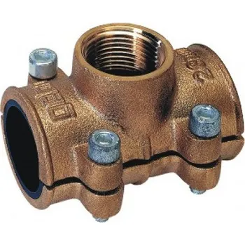 Fitinka GEBO Mosazný opravný třmen s navrtávkou BRASS MB na Cu trubky Velikost: 54 mm x 5/4"