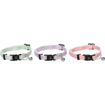 Obojek pro psa Obojek pro kočku FLAMINGO Ami s rolničkou 1x20-34cm (MIX BAREV)