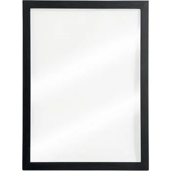 Nást.tab.se skleněnou oboustr.popis.plochou,černý rám,1xbílý+1xčerný popis.60x40 WBW-GL-BL-60