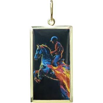 Přívěsek Aljančič Miniartion Jezdectví žluté zlato