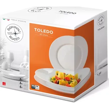 Talíř Bormioli Rocco 18 dílná sada talířů Toledo