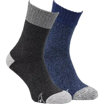 Pánské ponožky Zdravé ponožky unisex barevné melírované teplé froté zdravotní ponožky mix 43-46