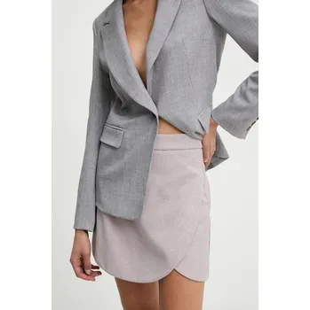 Dámská sukně Kalhotová sukně Answear.LAB růžová barva, high waist PC117.HWK 03X, vel. L