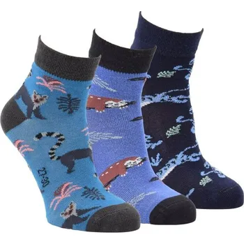 VIO dětské barevné bavlněné vzorované elastické ponožky mix1 31-34