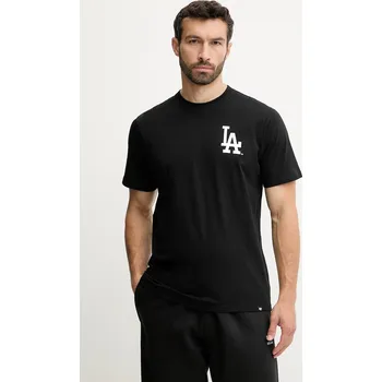 Bavlněné tričko 47 brand MLB Los Angeles Dodgers BB012TMBECT657654JK černá 99X, vel. S